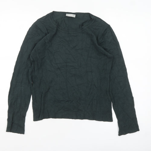 Wallis Women's Green Crew Neck Long Sleeve Pullover Jumper Size 14