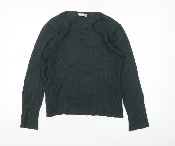 Wallis Women's Green Crew Neck Long Sleeve Pullover Jumper Size 14