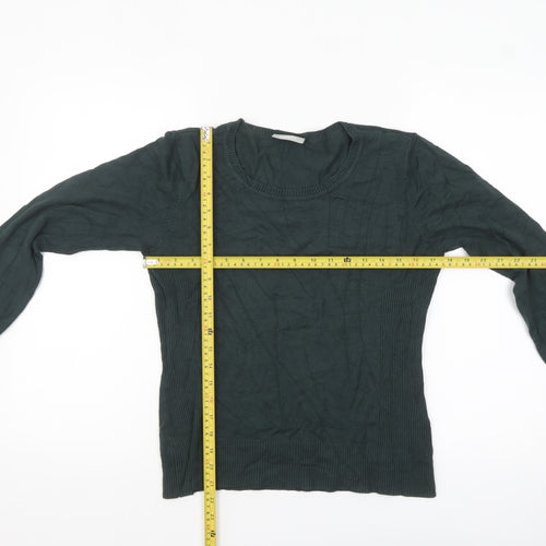 Wallis Women's Green Crew Neck Long Sleeve Pullover Jumper Size 14