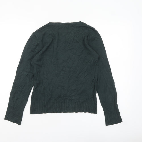 Wallis Women's Green Crew Neck Long Sleeve Pullover Jumper Size 14