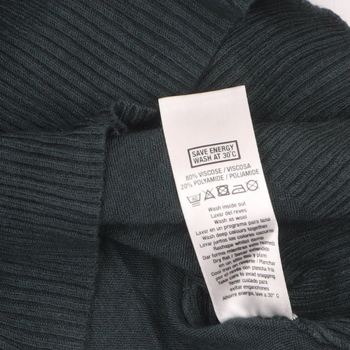 Wallis Women's Green Crew Neck Long Sleeve Pullover Jumper Size 14