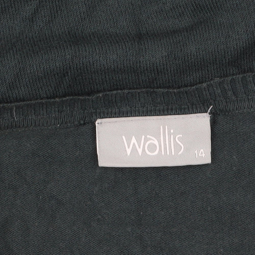 Wallis Women's Green Crew Neck Long Sleeve Pullover Jumper Size 14
