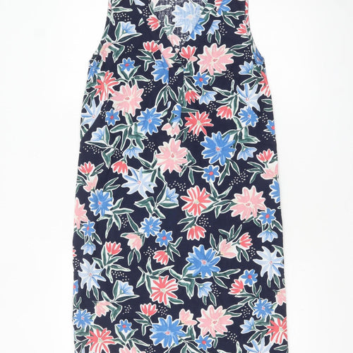 Marks and Spencer Women's Multicoloured Floral Shift Dress Size 6 Long