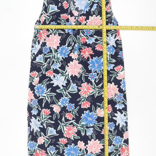 Marks and Spencer Women's Multicoloured Floral Shift Dress Size 6 Long