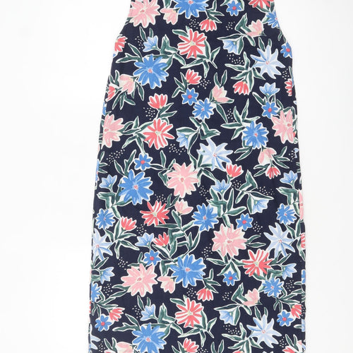 Marks and Spencer Women's Multicoloured Floral Shift Dress Size 6 Long