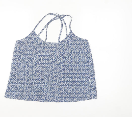 Hollister Womens Blue Geometric Camisole Tank Top Size M