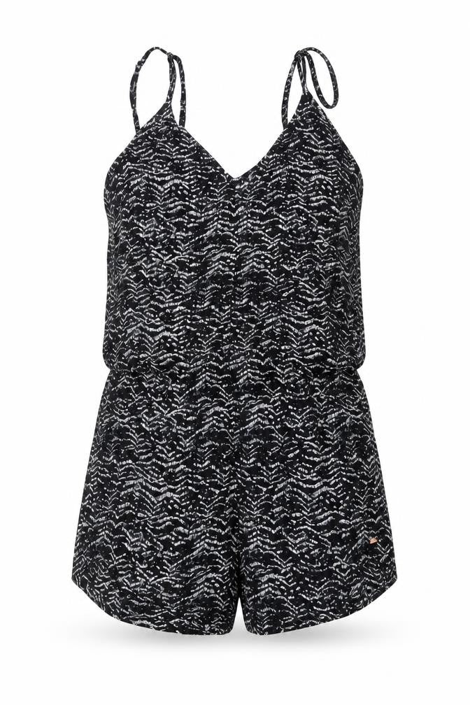 O'Neill Womens Black White Viscose Playsuit Size 8 Lightweight Casual