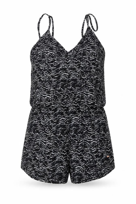 O'Neill Womens Black White Viscose Playsuit Size 8 Lightweight Casual