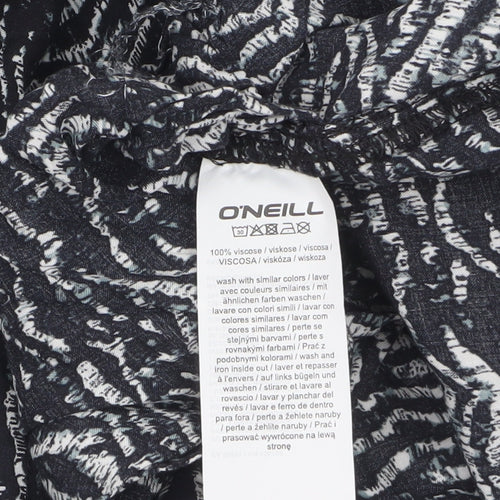 O'Neill Womens Black White Viscose Playsuit Size 8 Lightweight Casual