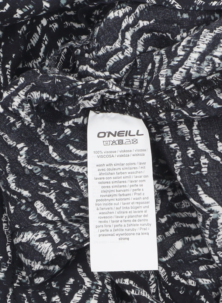 O'Neill Womens Black White Viscose Playsuit Size 8 Lightweight Casual