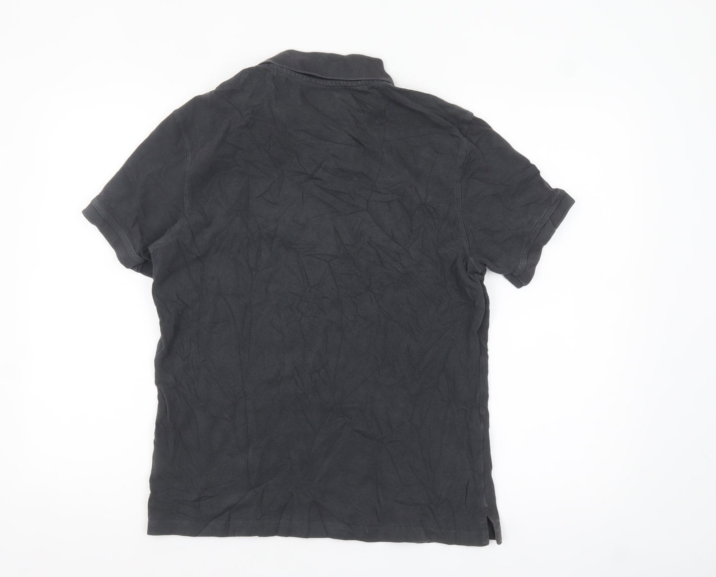 Barbour Men's Black Cotton Short Sleeve Polo Shirt Size L