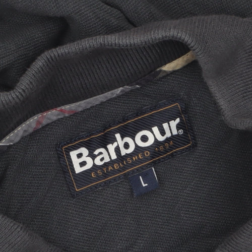 Barbour Men's Black Cotton Short Sleeve Polo Shirt Size L