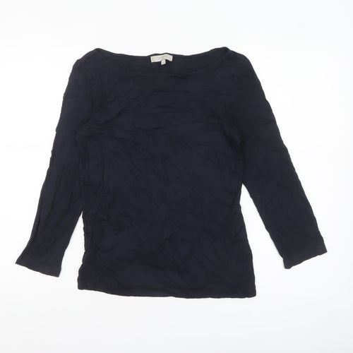 Hobbs Women’s Blue 3/4 Sleeve Viscose Stretch Blouse Size S