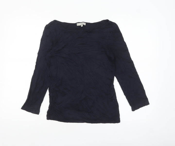 Hobbs Women’s Blue 3/4 Sleeve Viscose Stretch Blouse Size S