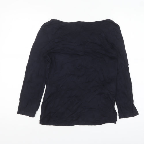 Hobbs Women’s Blue 3/4 Sleeve Viscose Stretch Blouse Size S