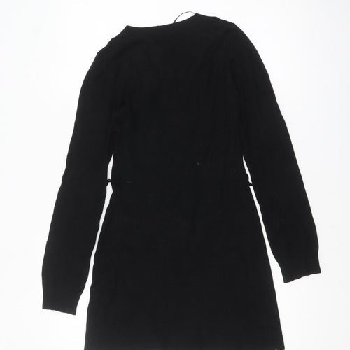 H&M Women’s Black Bodycon Knit Dress Size XS Long Sleeve