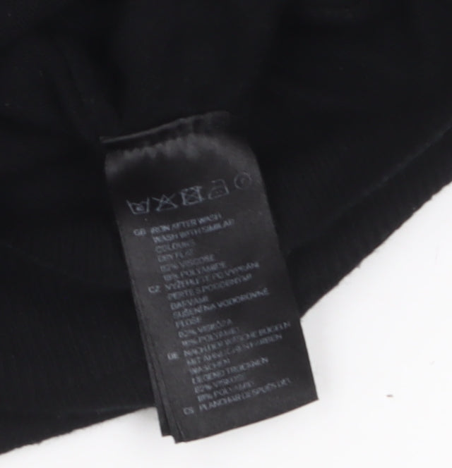 H&M Women’s Black Bodycon Knit Dress Size XS Long Sleeve