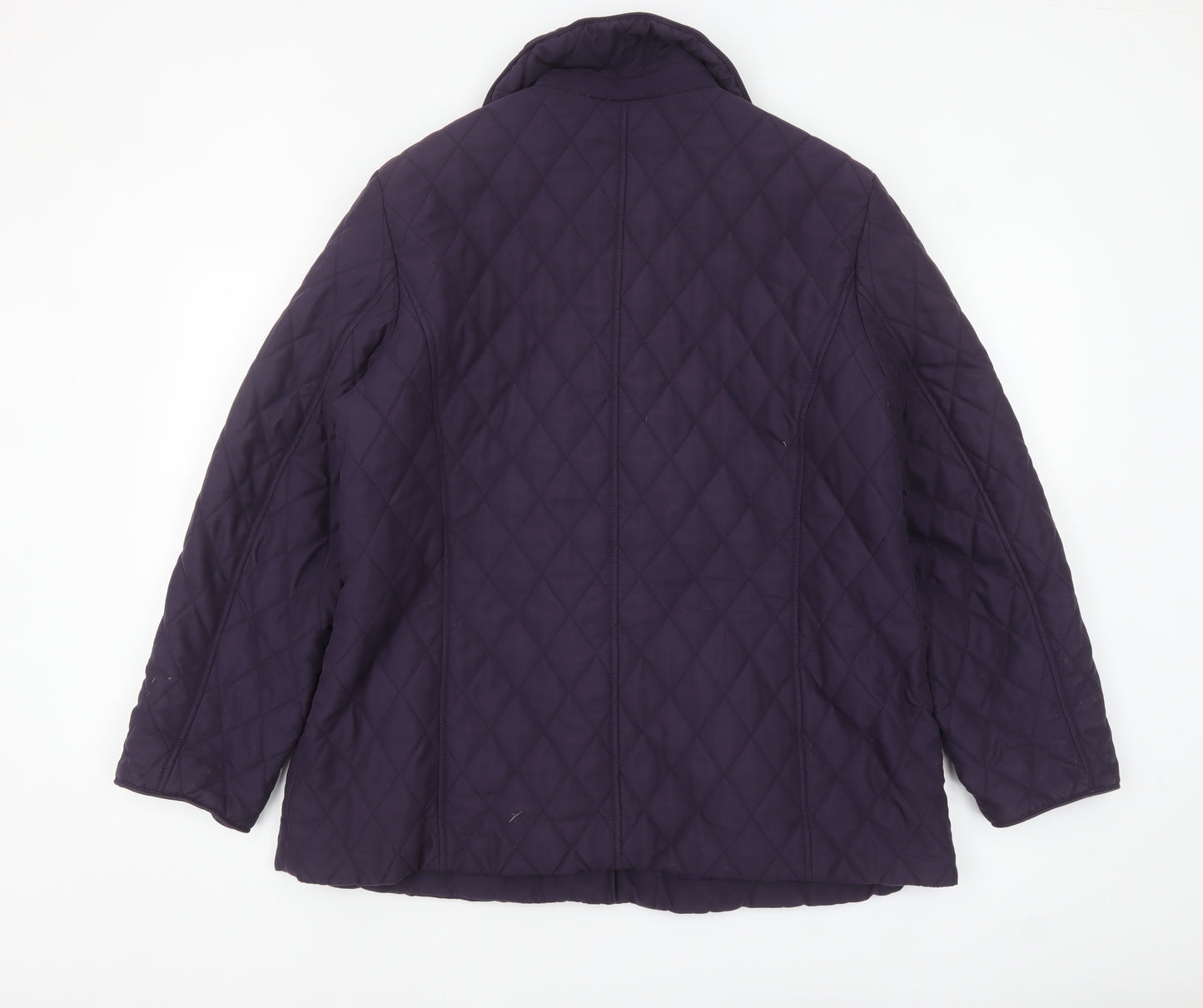 Marks and Spencer Women's Purple Quilted Mid-Length Jacket Size 16