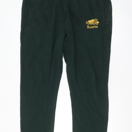 Roots Men's Green Jogger Sweatpants Size 2XL Comfortable Fleece