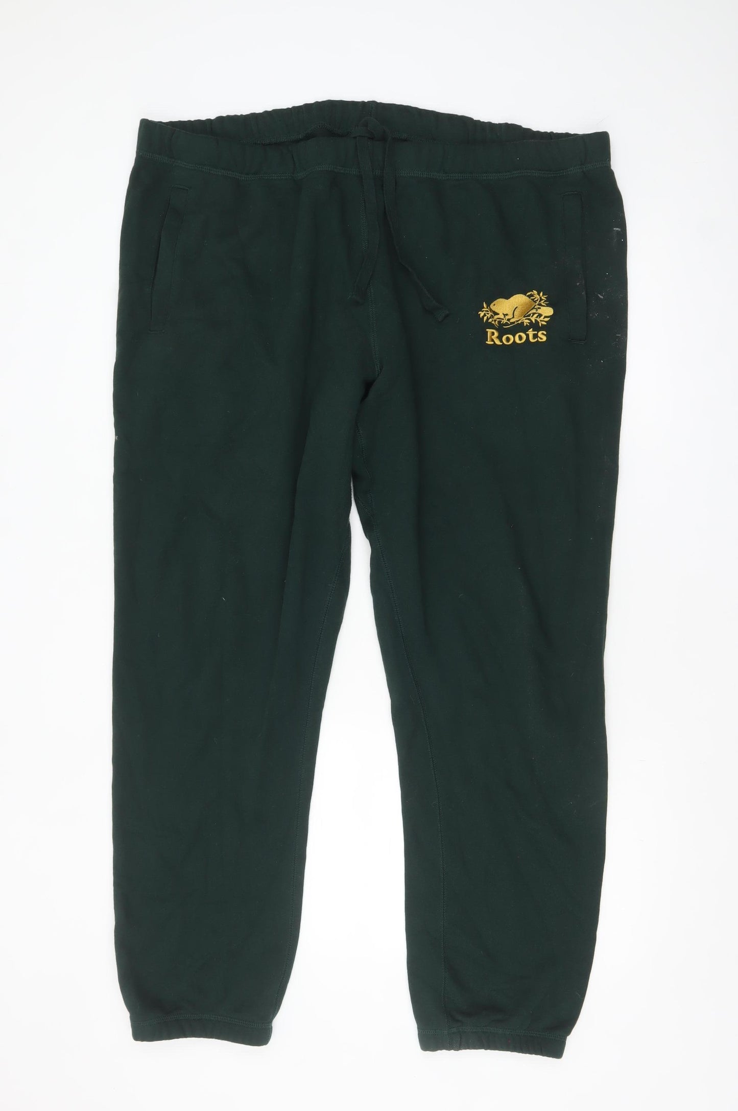 Roots Men's Green Jogger Sweatpants Size 2XL Comfortable Fleece