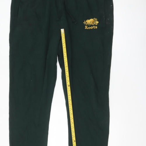 Roots Men's Green Jogger Sweatpants Size 2XL Comfortable Fleece