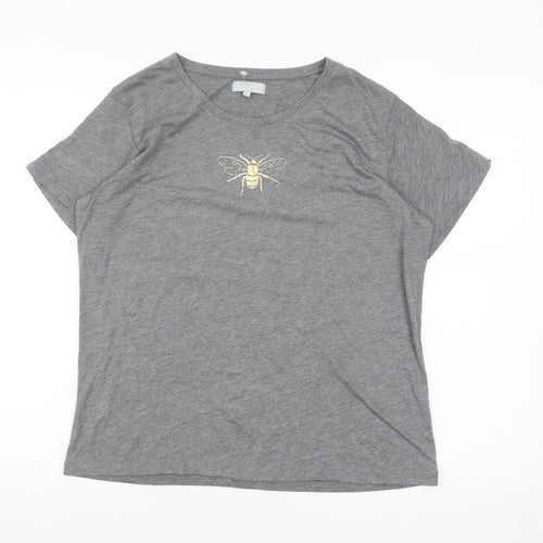 Sophie Allport Women's Grey Bee T-Shirt M Crew Neck Casual Top
