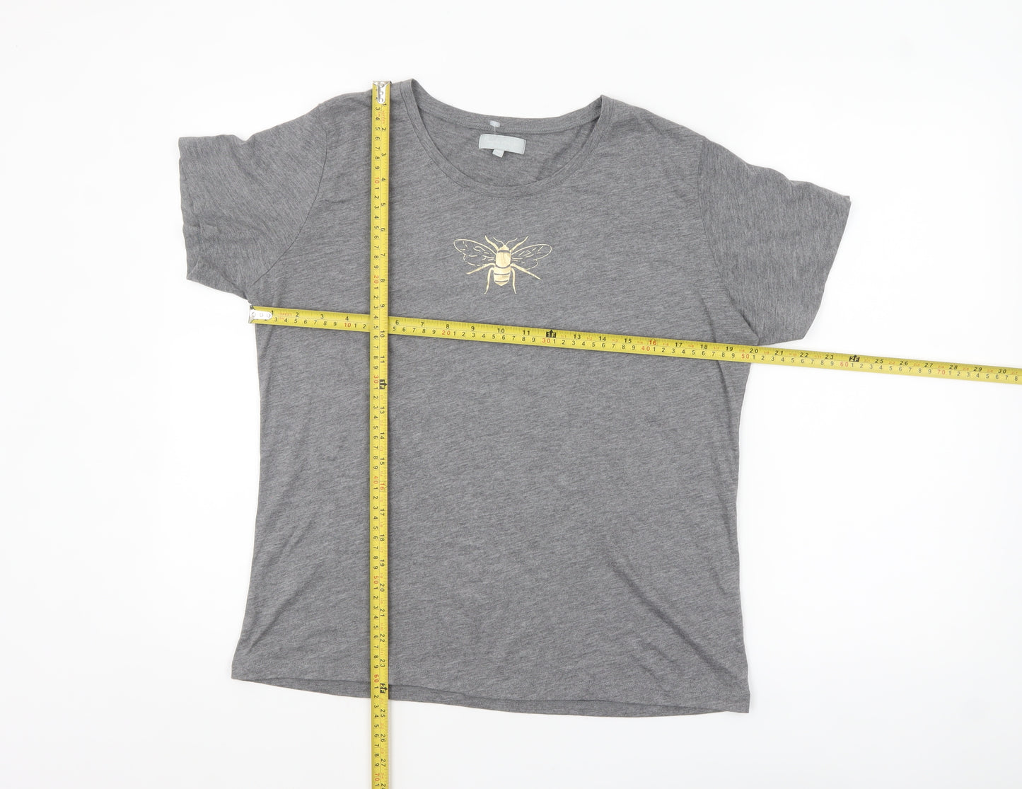 Sophie Allport Women's Grey Bee T-Shirt M Crew Neck Casual Top