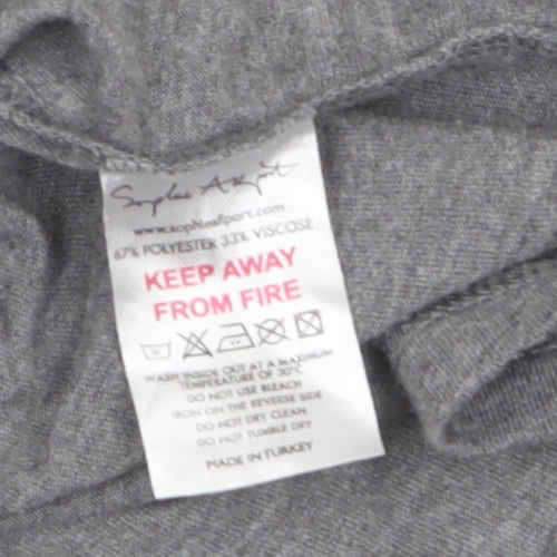 Sophie Allport Women's Grey Bee T-Shirt M Crew Neck Casual Top