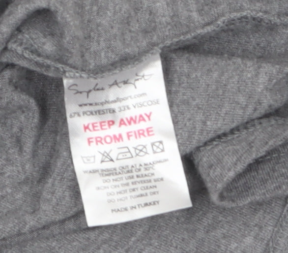 Sophie Allport Women's Grey Bee T-Shirt M Crew Neck Casual Top