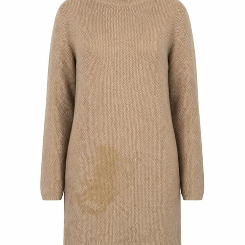Boden Women’s Beige Knit Jumper Dress UK 10 Roll Neck Long Sleeve