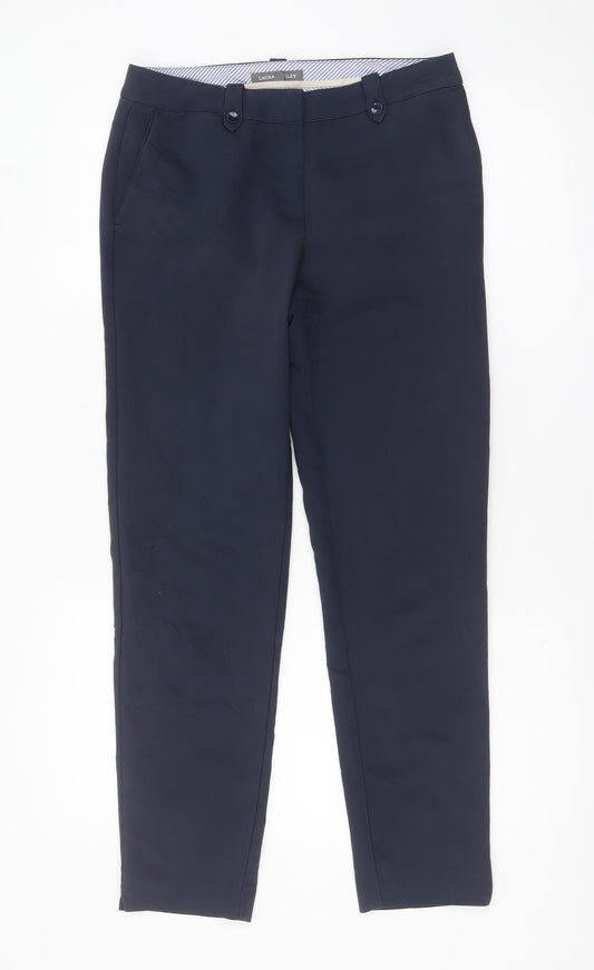 Laura Ashley Women's Blue Chino Trousers Size 8 Slim Fit