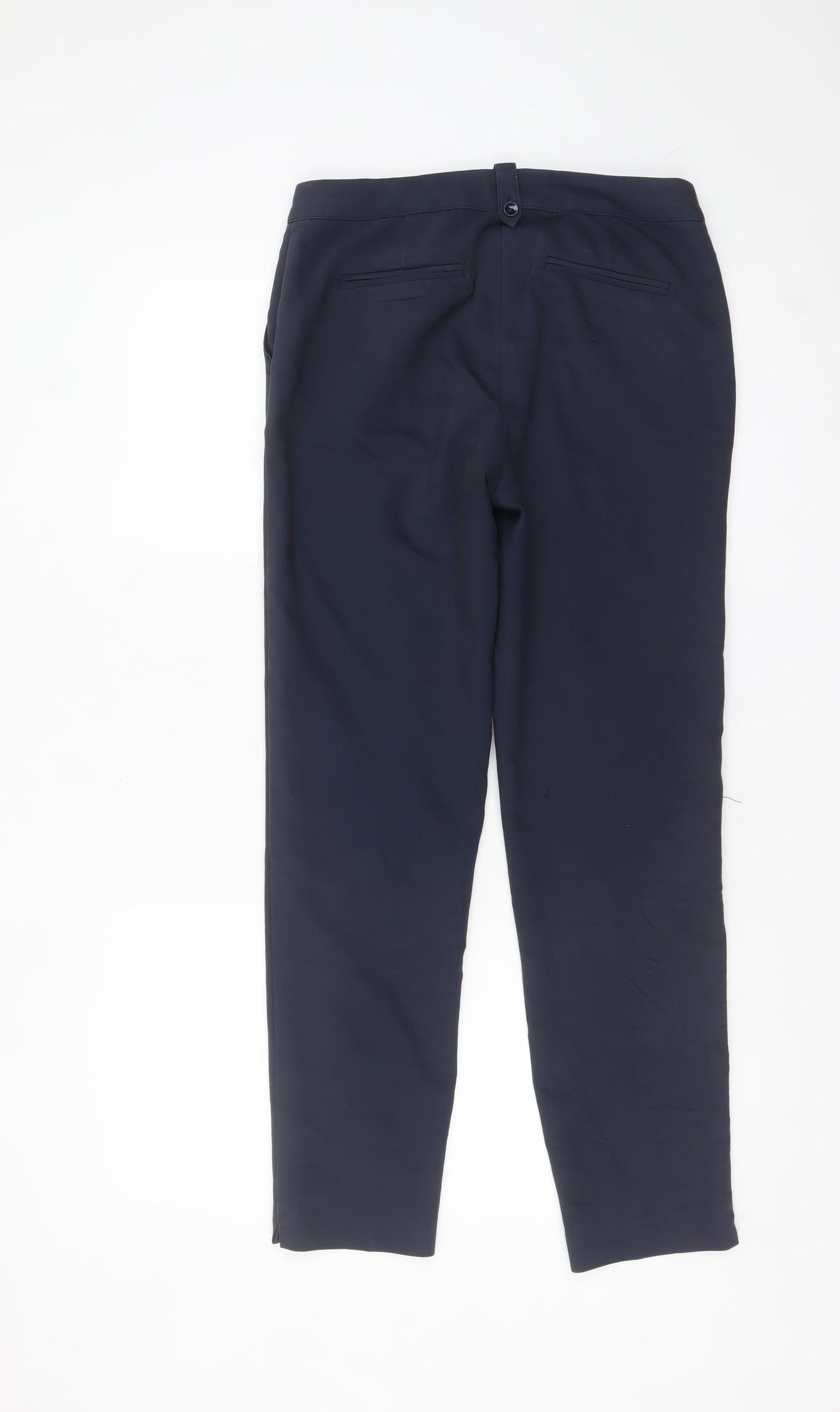Laura Ashley Women's Blue Chino Trousers Size 8 Slim Fit