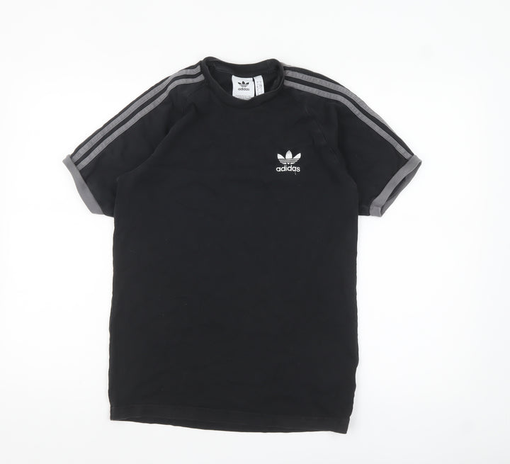 adidas Men’s Black Short Sleeve Crew Neck Sports T-Shirt Size S