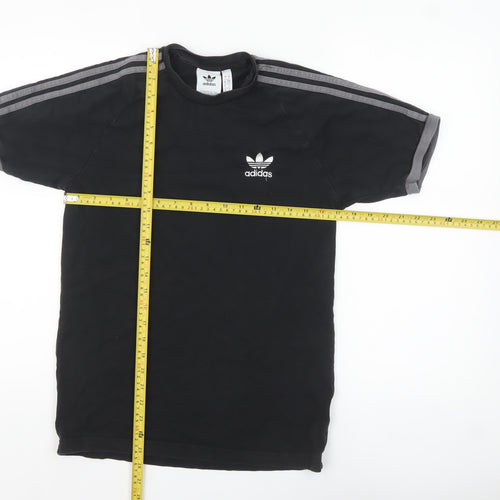 adidas Men’s Black Short Sleeve Crew Neck Sports T-Shirt Size S