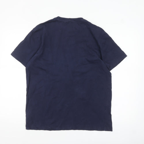 McKenzie Women's Blue Basic Crew Neck Cotton T-Shirt Size 12