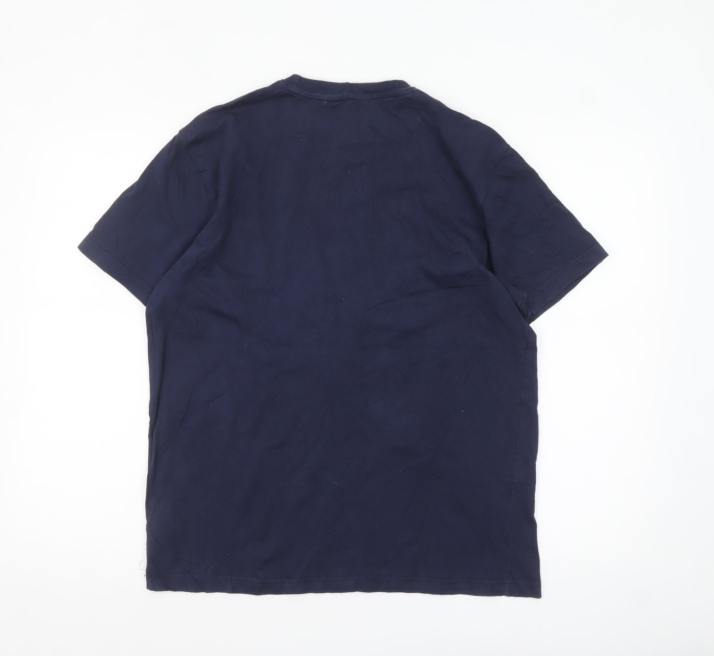 McKenzie Women's Blue Basic Crew Neck Cotton T-Shirt Size 12