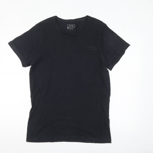 Firetrap Men's Black Cotton Short Sleeve Crew Neck T-Shirt M