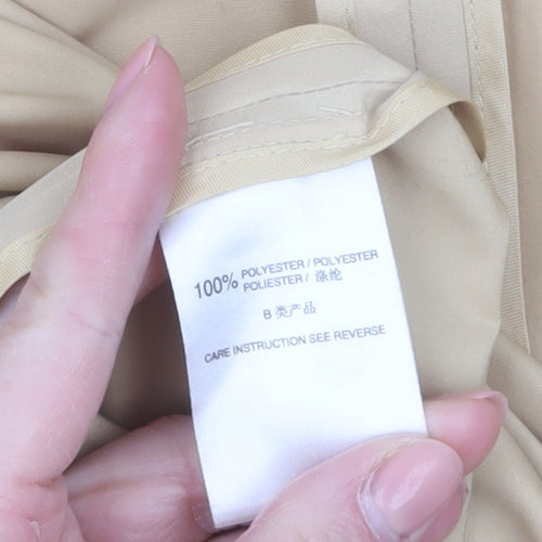Episode Women Beige Long Waistcoat Sleeveless UK 4 Polyester