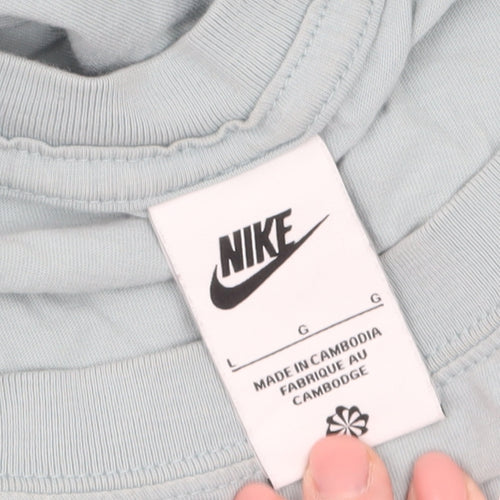 Nike Men's Blue Crew Neck Short Sleeve T-Shirt Size L