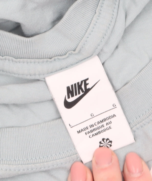 Nike Men's Blue Crew Neck Short Sleeve T-Shirt Size L