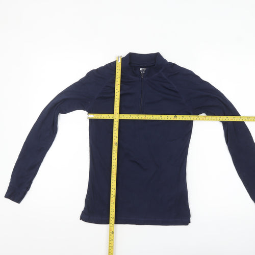 Mountain Warehouse Womens Blue Size 8 Long Sleeve Isotherm 1/4 Zip Top