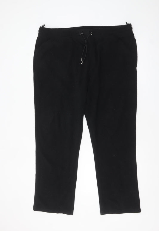 Marks and Spencer Men Black XL Fleece Sweatpants Trousers
