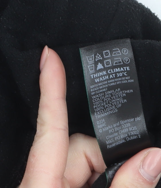 Marks and Spencer Men Black XL Fleece Sweatpants Trousers