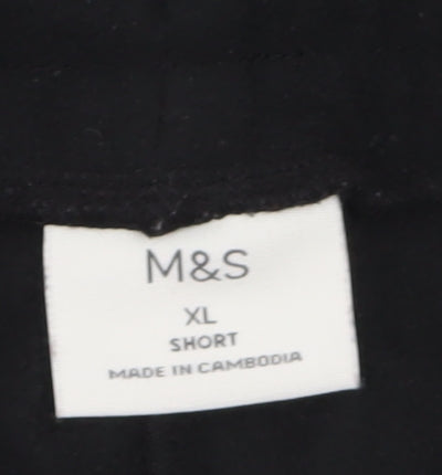 Marks and Spencer Men Black XL Fleece Sweatpants Trousers
