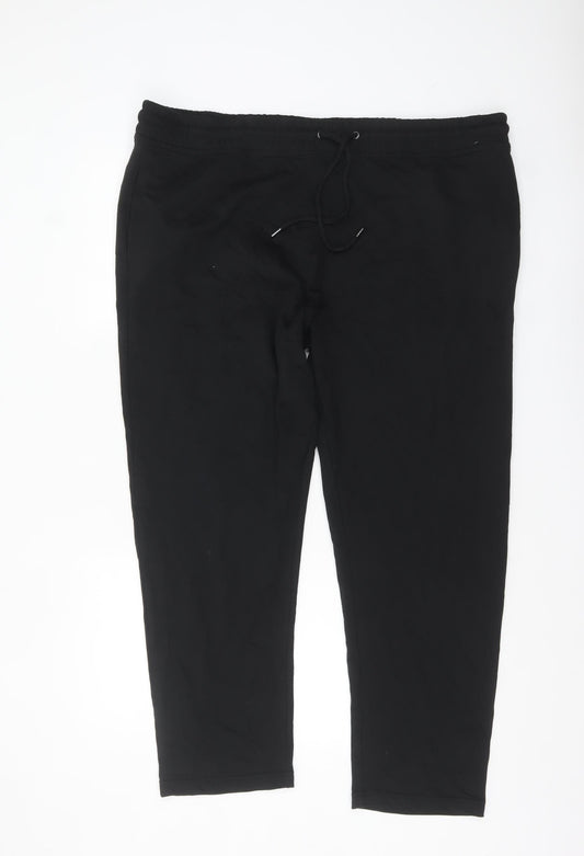 Marks and Spencer Mens Black 2XL Jogger Trousers Elastic Waist