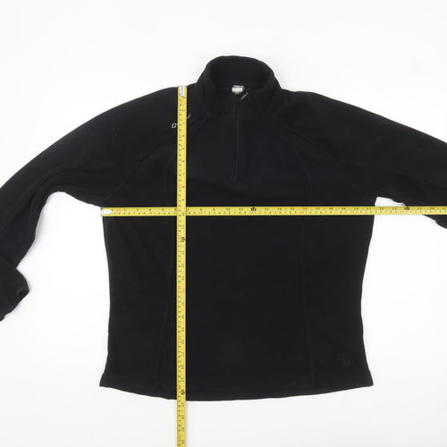 Quechua Women Black Fleece Pullover Sweatshirt XL Warm Outdoor Hiking Top