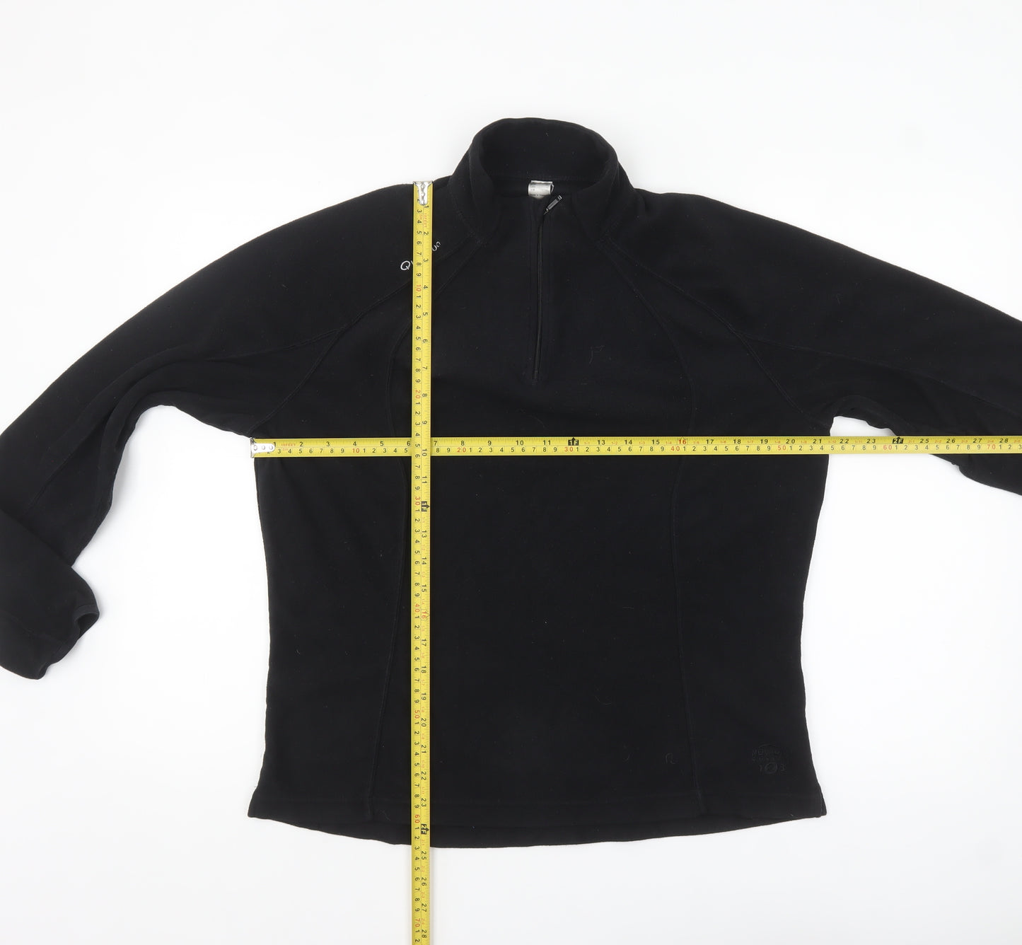 Quechua Women Black Fleece Pullover Sweatshirt XL Warm Outdoor Hiking Top