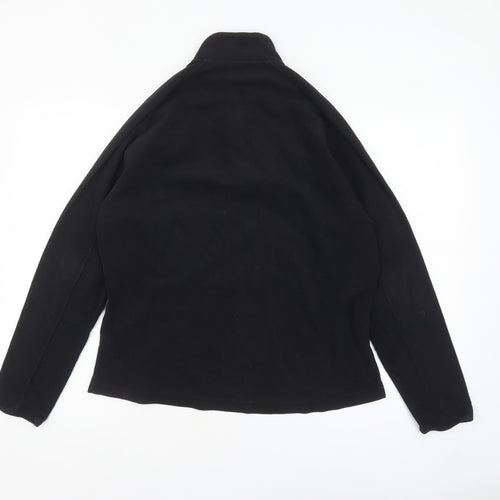 Quechua Women Black Fleece Pullover Sweatshirt XL Warm Outdoor Hiking Top