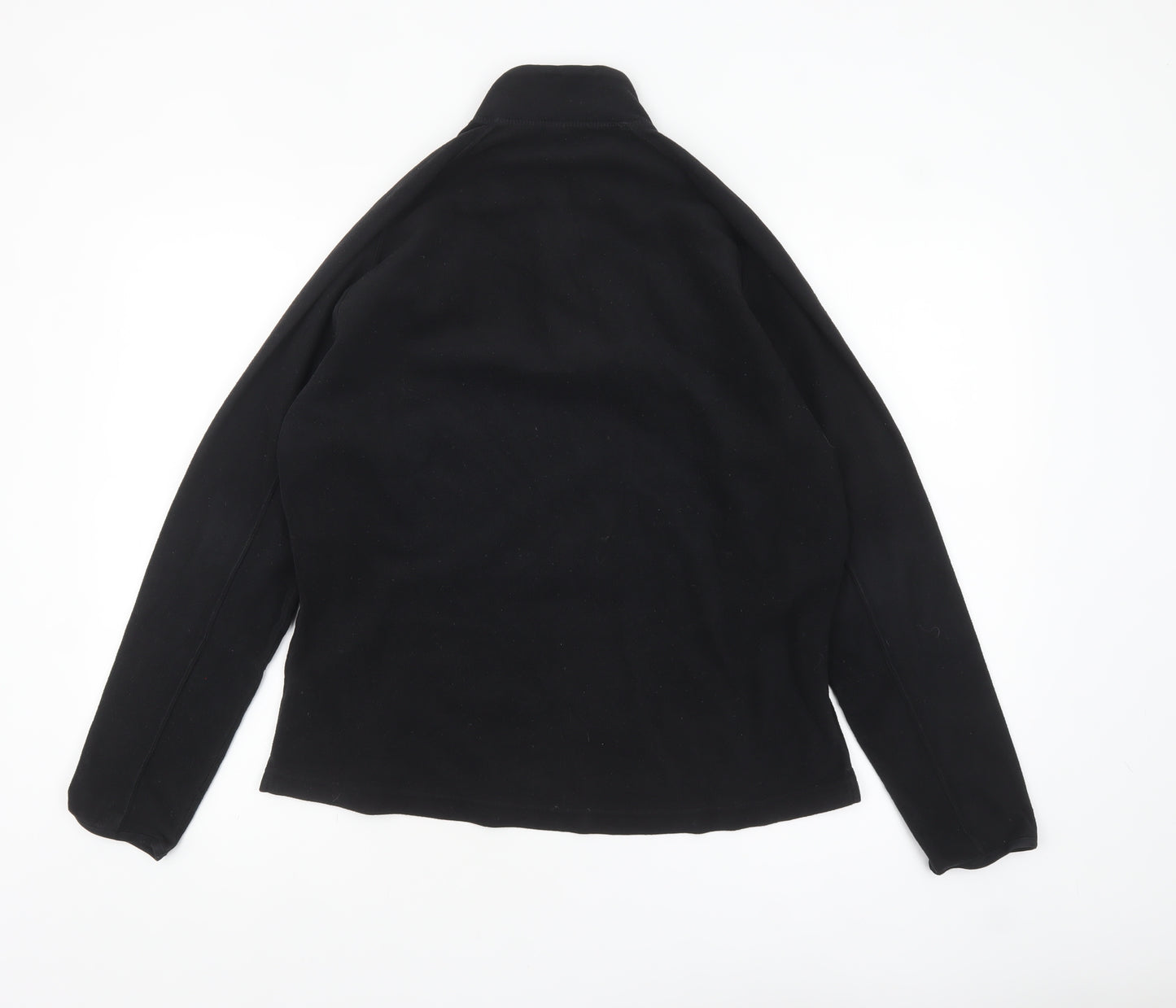 Quechua Women Black Fleece Pullover Sweatshirt XL Warm Outdoor Hiking Top