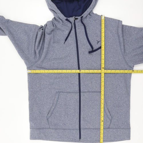 Old Navy Men's Blue Full Zip Fleece Hoodie XL Regular Fit